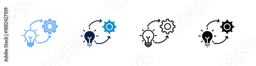 Implementation Multiple Style Icon Set Collection 