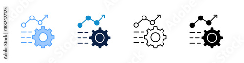 Rising Multiple Style Icon Set Collection 