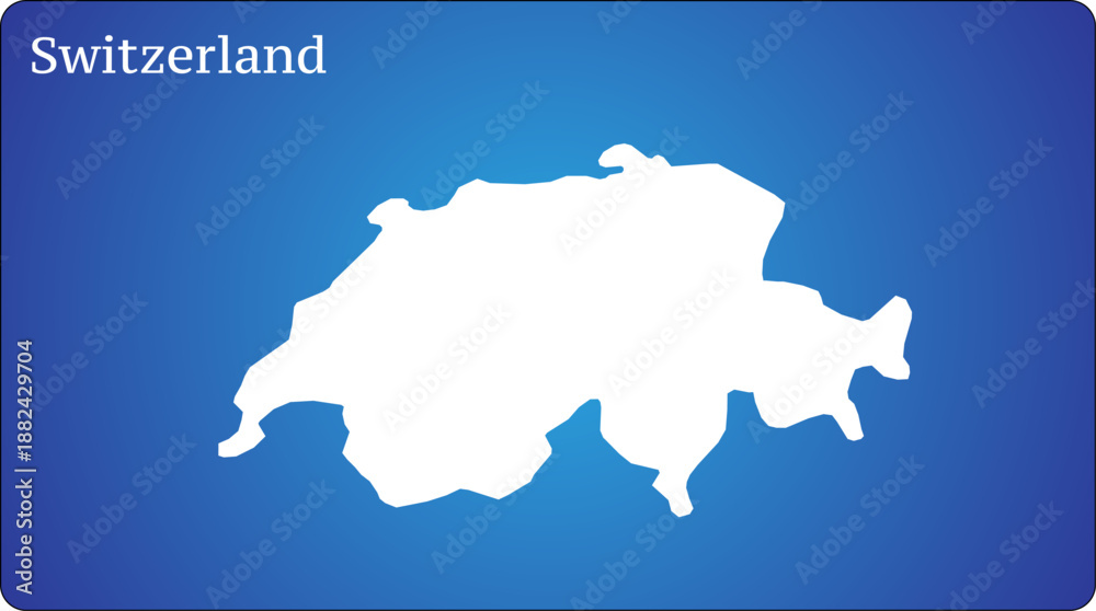 Fototapeta premium Switzerland Map World Map Illustration