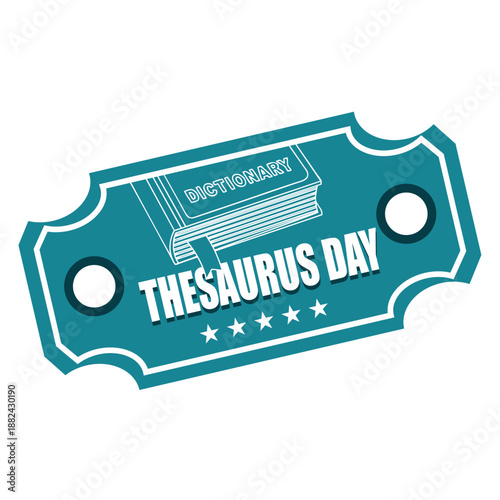 Принти на полотні National Thesaurus Day label