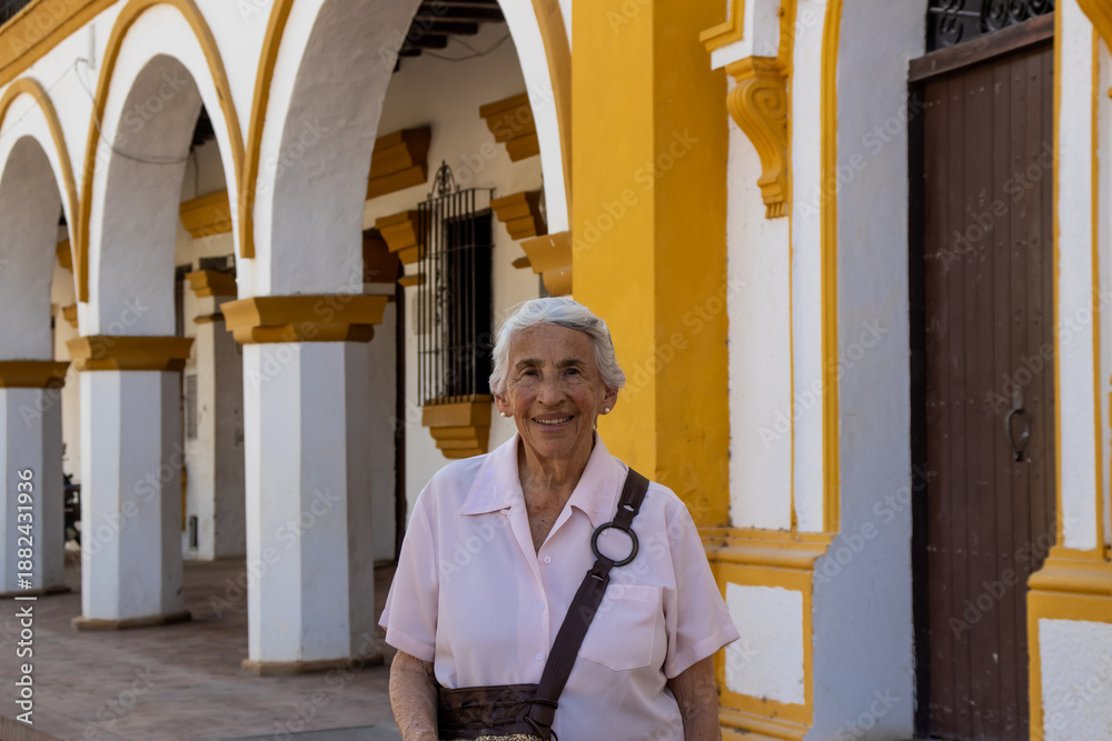 custom made wallpaper toronto digitalSenior woman at the historical Church of the Immaculate Conception built in 1843 in the beautiful Heritage Town of Mompox in Colombia