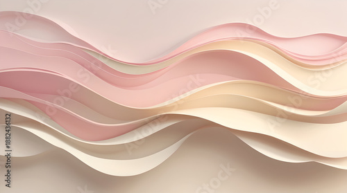 Abstract Pastel Wave Background with Soft Curves