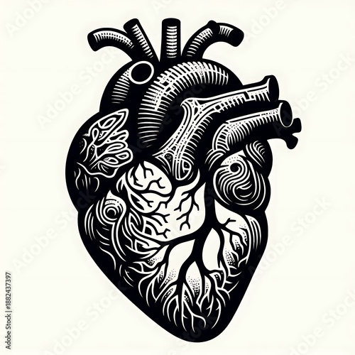 human heart anatomy model