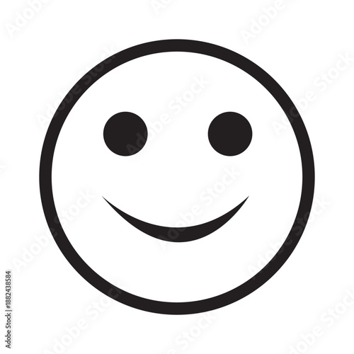 Smile vector icon isolated on white background. Flat design smile icon for UI elements.