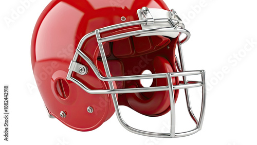 Red American Football Helmet