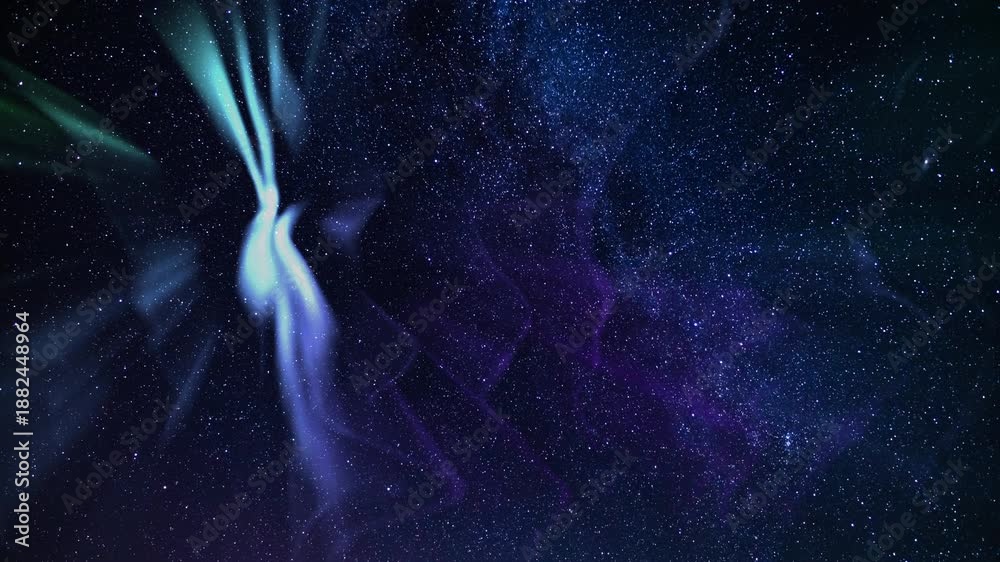 custom made wallpaper toronto digitalAurora Purple Blue Green and Milky Way Galaxy Loop Looking Up