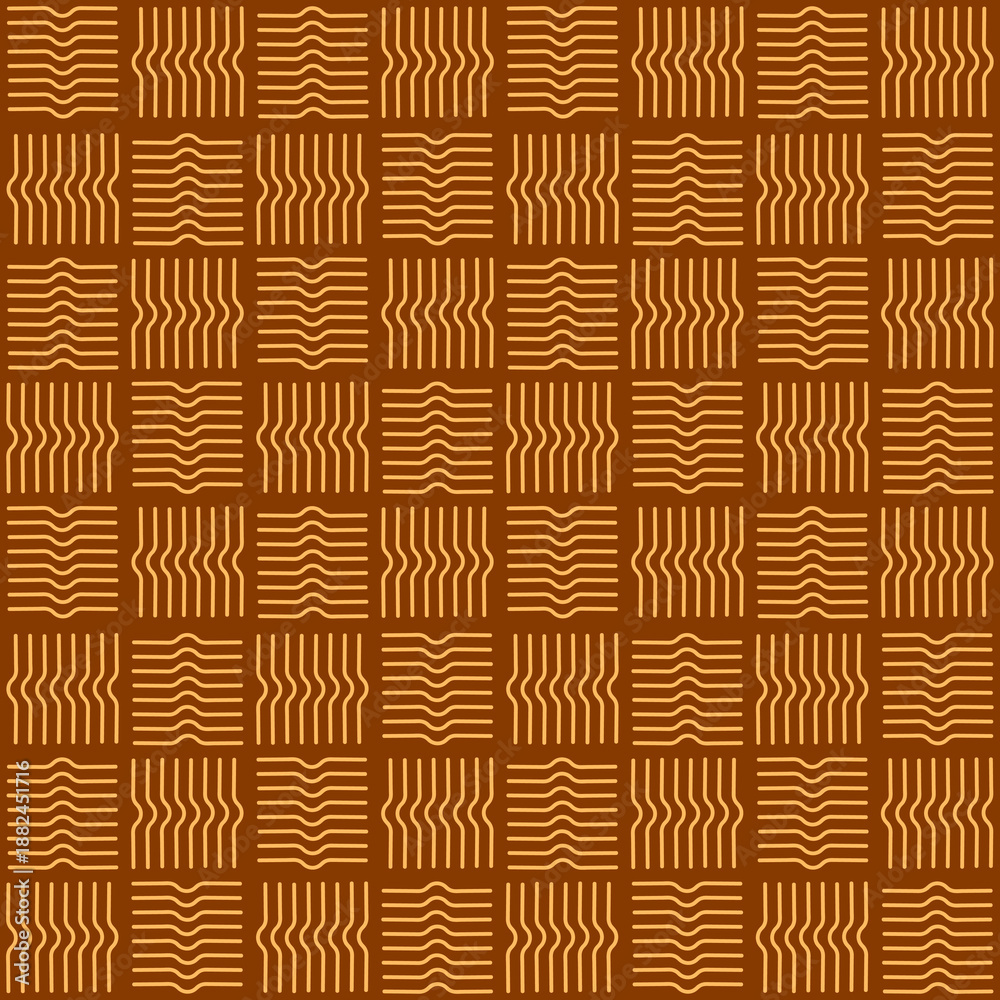 Fototapeta premium Abstract Lines Vector Seamless Pattern