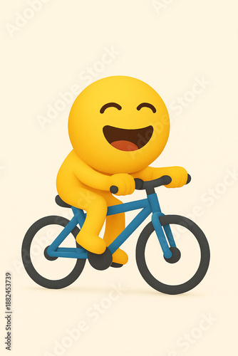 funny emoji cartoon bike