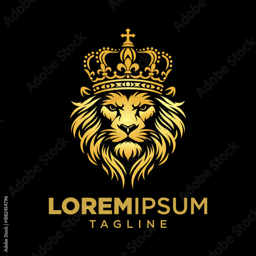 luxury crown lion logo