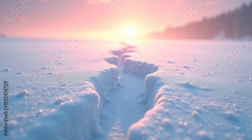 Footprint in Snow at Dawn – Symbol of Legacy and Impact
