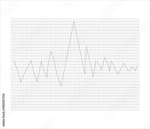 Black and white graph on grid paper