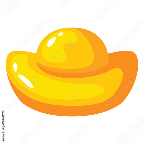 Gold Ingot Chinese icon design