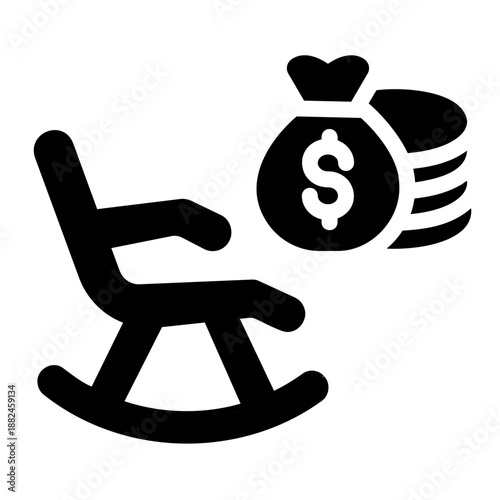 Retirement fund Solid icon