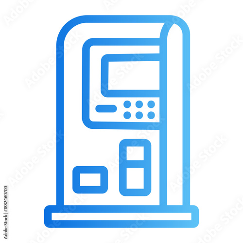 Atm machine Line Gradient Icon