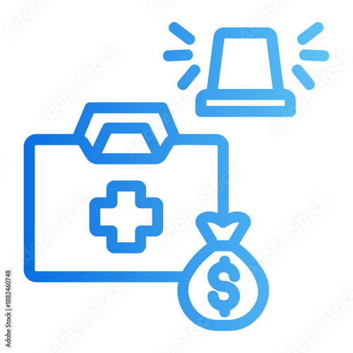 Emergency fund Line Gradient Icon