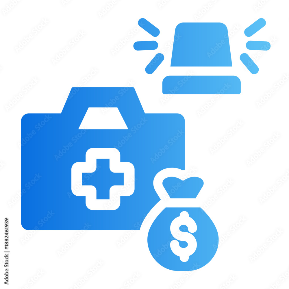 Obraz premium Emergency fund Line Gradient Icon