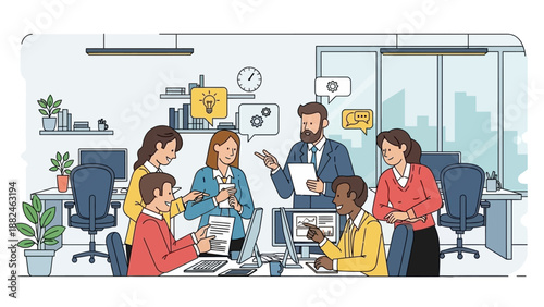 Diverse Group of Professionals Collaborating Together.