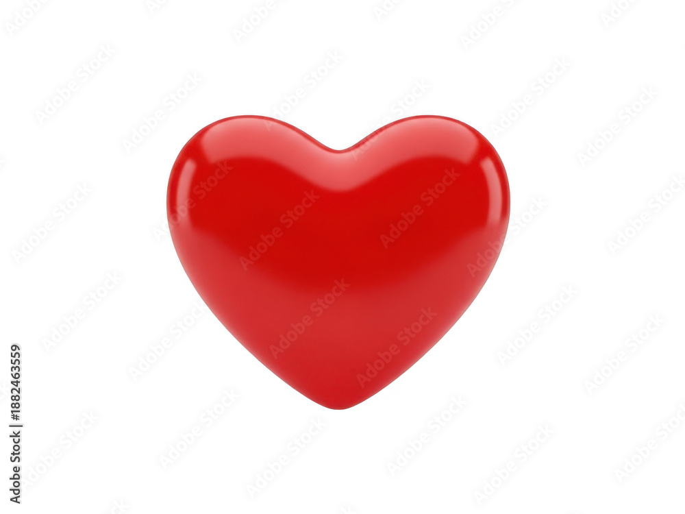 Fototapeta premium Red heart shape isolated on transparent background