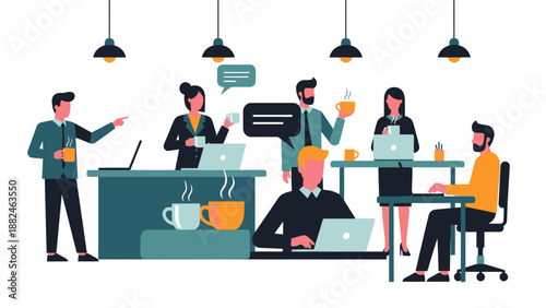 Diverse Group of Business Professionals Working Together.