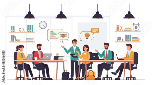 Business Team Meeting Discussion Collaboration Office.