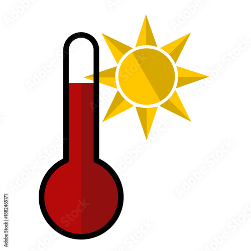  illustration high temperature or a heat wave.