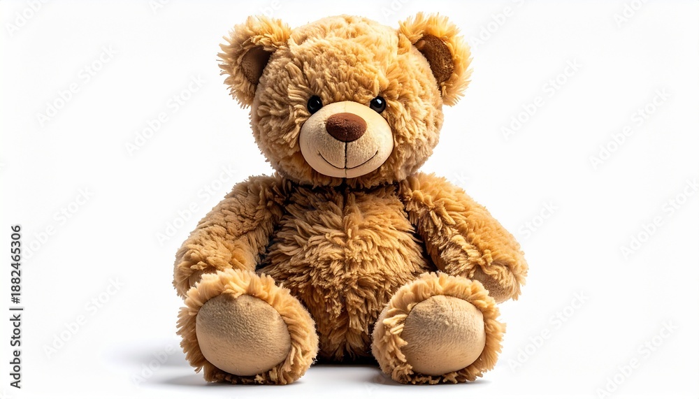 Obraz premium Cuddly Brown Teddy Bear Sitting Alone.