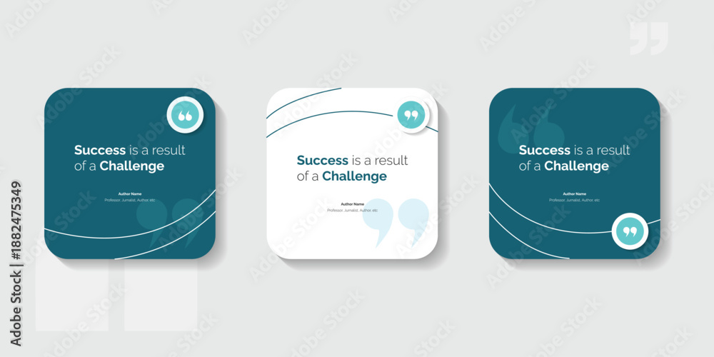 Naklejka premium Set Bubble testimonial banner, quote, infographic. Social media post template designs for quotes. Empty speech bubbles, quote bubbles and text box