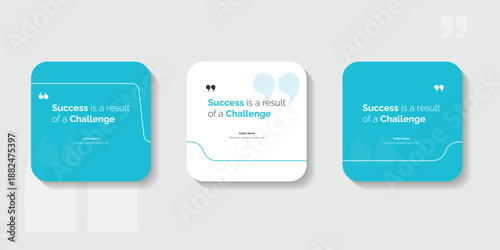 Set Bubble testimonial banner, quote, infographic. Social media post template designs for quotes. Empty speech bubbles, quote bubbles and text box