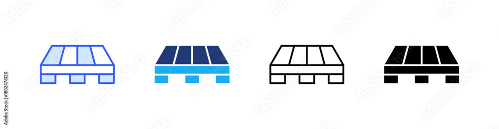 Obraz premium Pallet Multiple Style Icon Set Vector 
