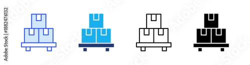 Stocks Multiple Style Icon Set Vector 