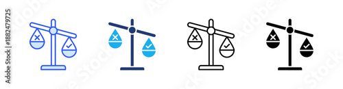 Morality Multiple Style Icon Set Vector 