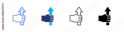 Stakeholder Multiple Style Icon Set Vector 