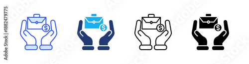 Business Multiple Style Icon Set Vector 