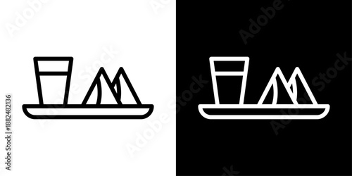 Sehri icon representing pre-dawn meal during Ramadan, fasting preparation, early morning food, and Islamic tradition.