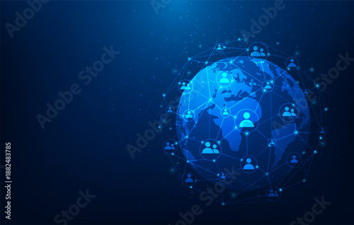communication people internet network connect global online worldwide. connect person media online concept. vector illustration fantastic technology.