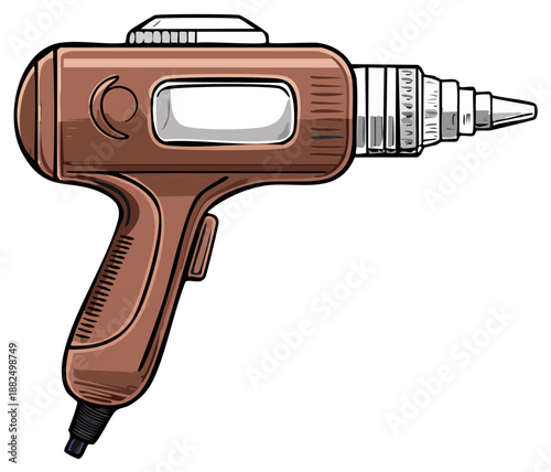 Retro futuristic ray gun illustration