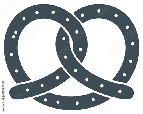 Pretzel Graphic Vector Illustration Salty Snack Confection Dough Pastry Food Icon Bakery