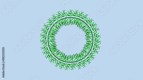 animated background of plant circles for nature themes and wedding invitations etc.