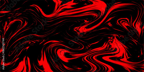 Seamless red abstract background featuring a vector pattern of silk curves and tribal flame shapes on a black texture for a love themed wallpaper design