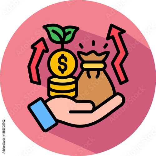 Wealth Trends isometric icon