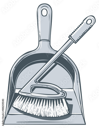 Dustpan and Brush Set for Cleaning, Housekeeping Tool, Dust pan Broom, Kitchen Floor Cleaning, Home Tool