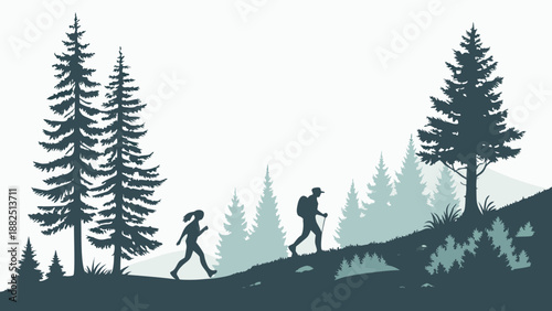 Outdoor Adventure Lifestyle Silhouette Vector 