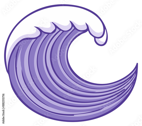 Stylized Ocean Wave Crests and Curvature for Graphics Designs and Digital Art Projects