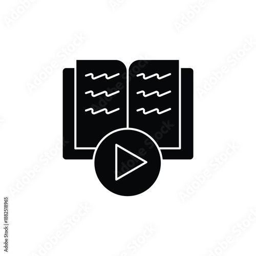audio book concept line icon. Simple element illustration. audio book concept outline symbol design.