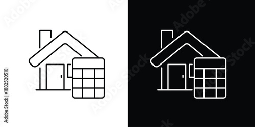 Financial Calculator for Real Estate Investment and Home Buying with House Icon