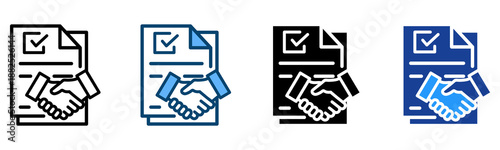 Agreement Icon Multiple Style Vector Collection   