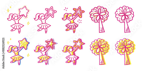 Cheer Squad Themed Vector Icon Set Featuring Synchronized Poses and High Energy Performance Poses