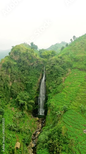 waterfall in the mountains