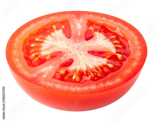 Wallpaper Mural A vivid, juicy tomato half reveals its bright red flesh and seeds Torontodigital.ca