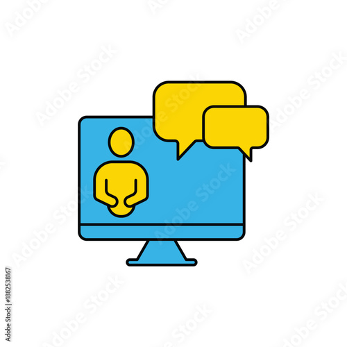 mentor icons set. Set of editable stroke icons.Set of mentor